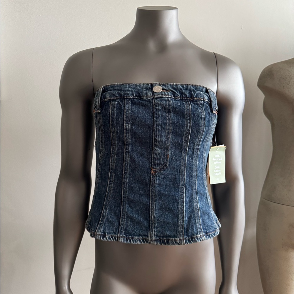 H&M Jean Halter Top - Size M